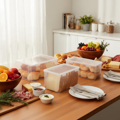 boite pour pain tailles longue large moyenne VitraPain plastique transparent