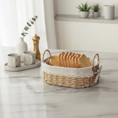 corbeille pain artisanale en materiaux naturels PanierNoble modele ovale