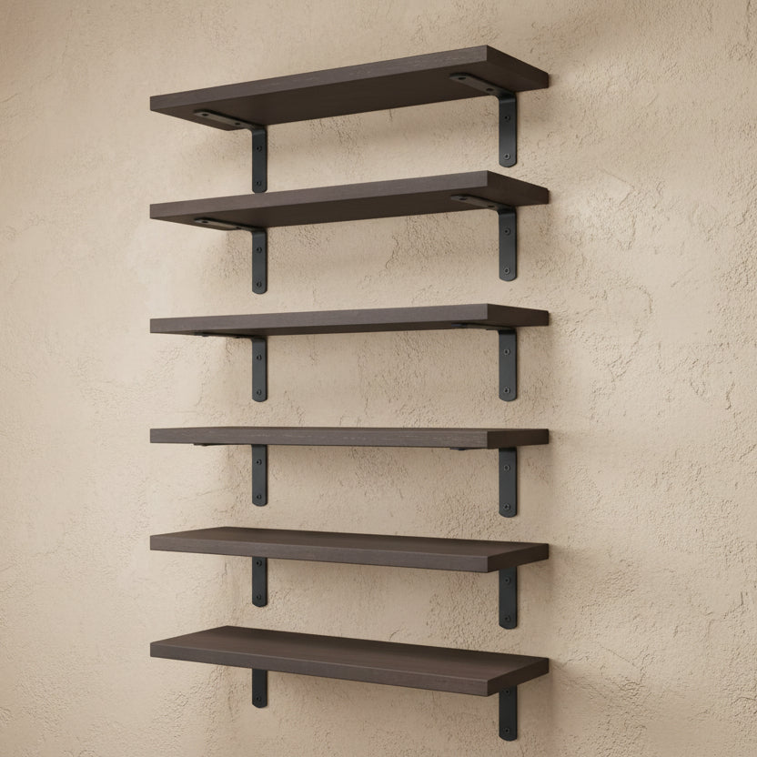 cuisine etagere murale bois massif brun 6 pieces AtelierRustik