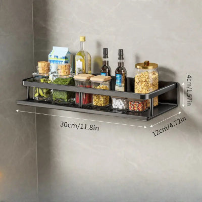 étagère à épices murale grise pour cuisine 30cm