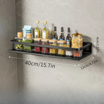 étagère à épices murale grise pour cuisine 40cm