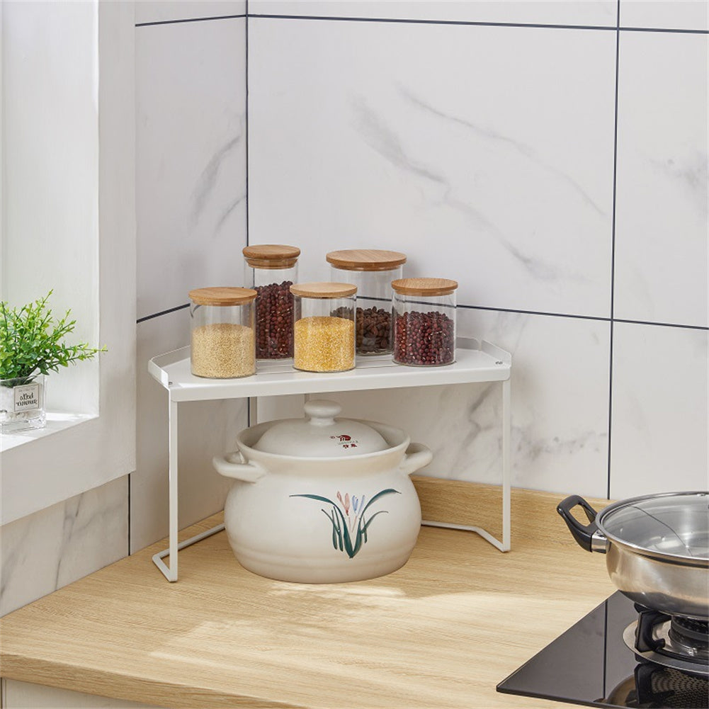 Étagère cuisine à poser blanc métal empilable taille large CoinMax