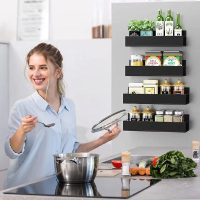 etagere epices suspendue pour gain de place accès facile