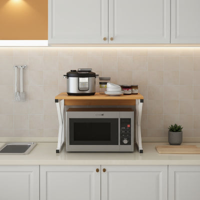 etagere sur micro onde robuste design K MicroZen blanc