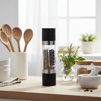 moulin à épices 2 en 1 noir FusionÉpicée
