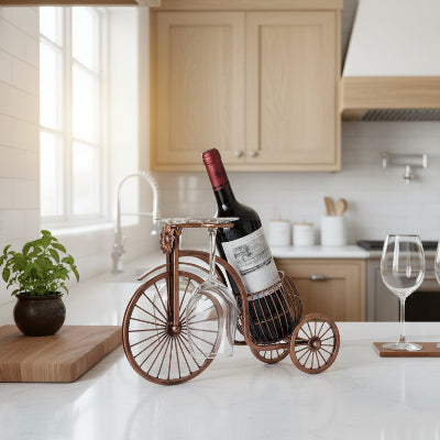 porte bouteille tricycle retro rangement original bouteille vin elegante VeloVino