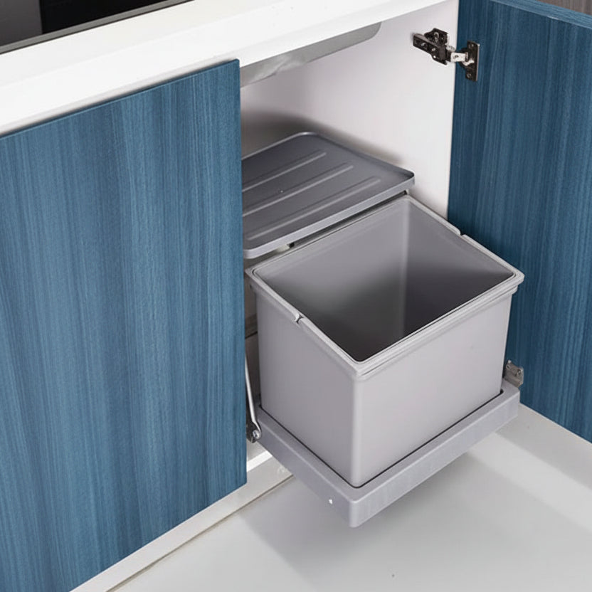 Poubelle coulissante sous evier porte droite disponible SinkMate Bin16L
