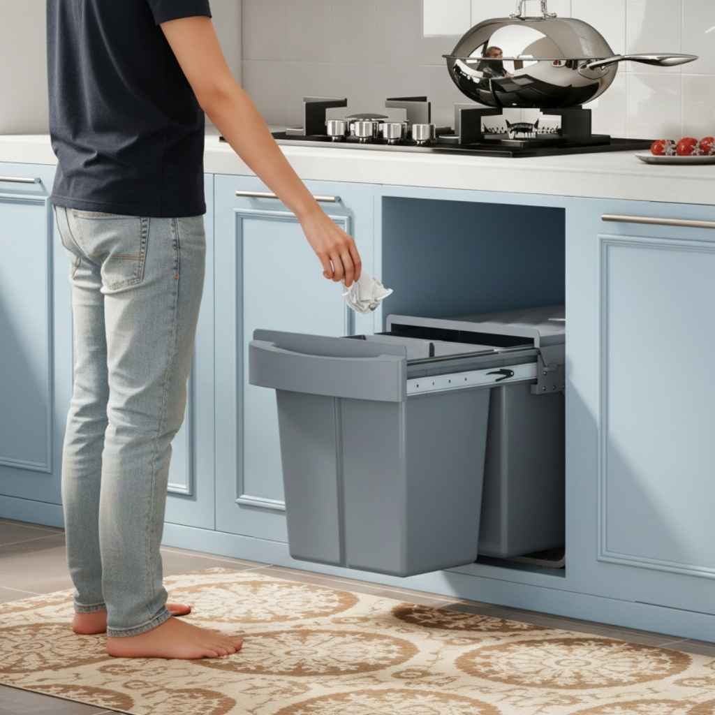 poubelles coulissantes sous evier gain espace sol libéré BacCoulissant
