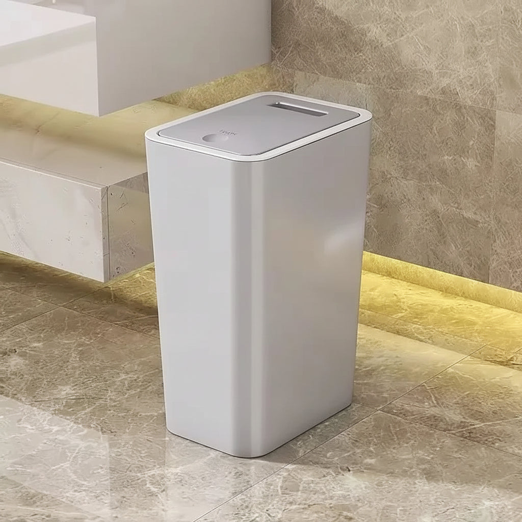 poubelles de cuisine design minimaliste ouverture hygiénique gris LineaTouch