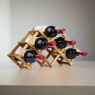 Range bouteille en bois design simple et luxe six bouteilles