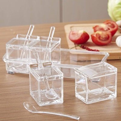 rangement pour épices en boîte acrylique transparent vide AcrySpice