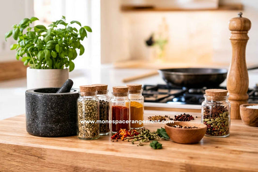 comment ranger ses épices près de la zone de cuisson