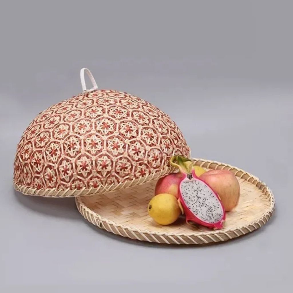 Corbeille à pain originale couvercle cloche élégant tissé marron MaisonBambelle