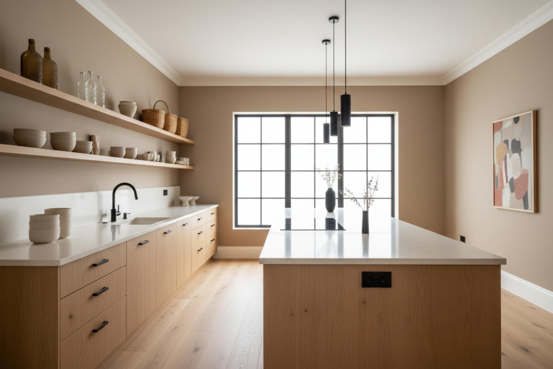 Cuisine rangée organisée avec solutions de rangement cuisine fonctionnelles modernes
