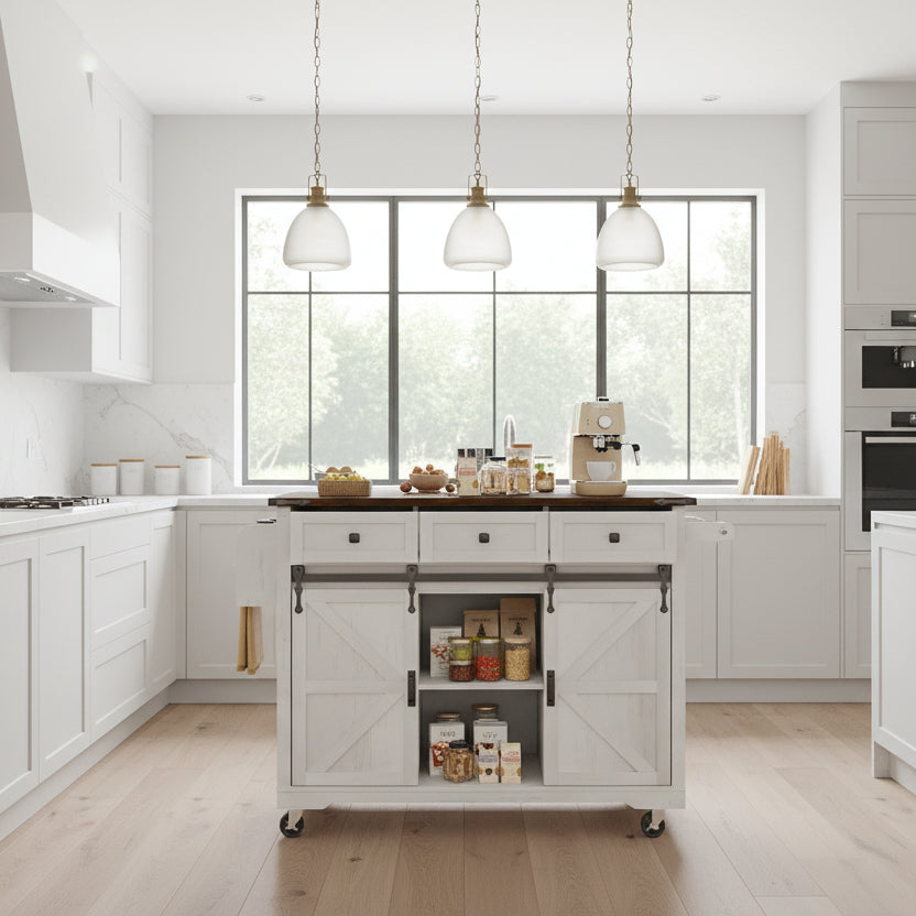 Desserte a roulette 2 freins stabilite parquet protege EasyMove Kitchen