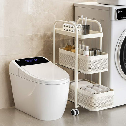 Desserte cuisine à roulettes creme 3niveaux 69cm hauteur 20cm largeur