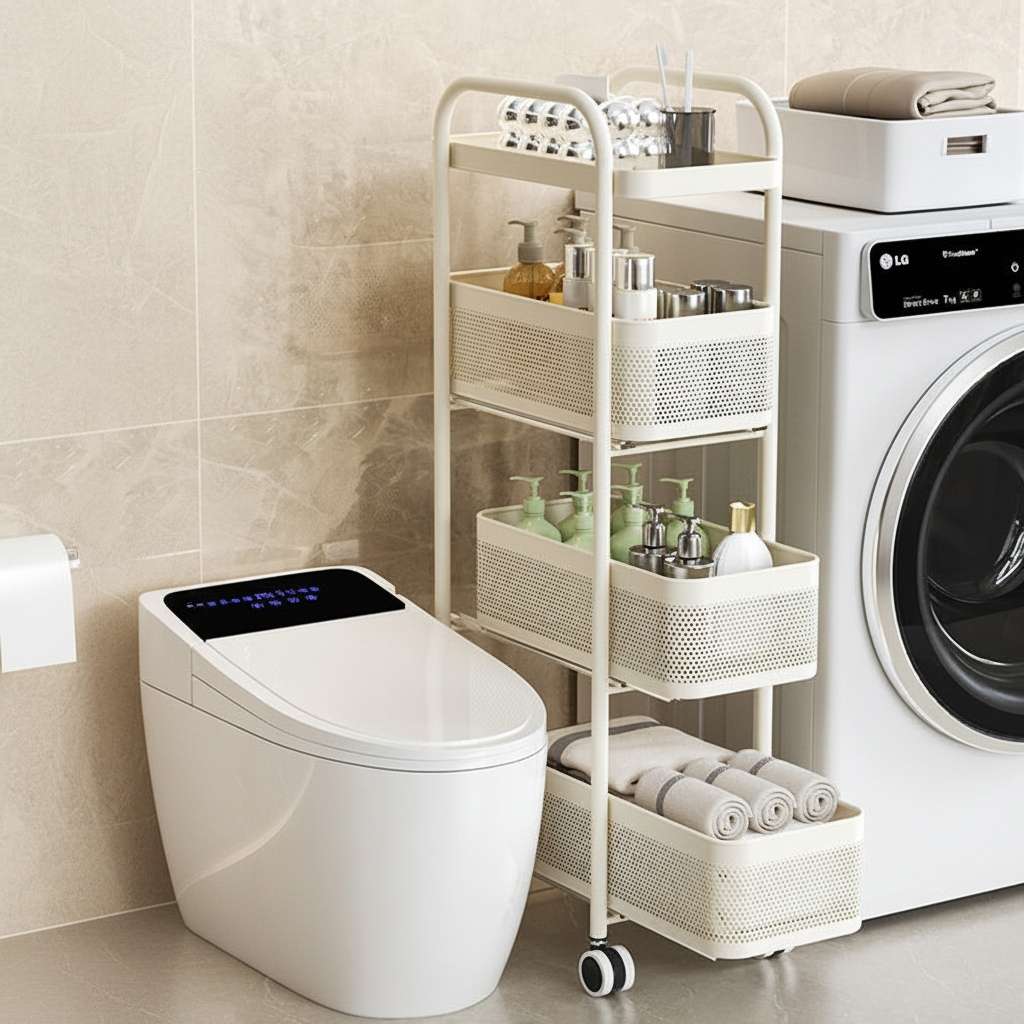 DESSERTE CUISINE A ROULETTES | SlimSpace™ Largeur 20 cm