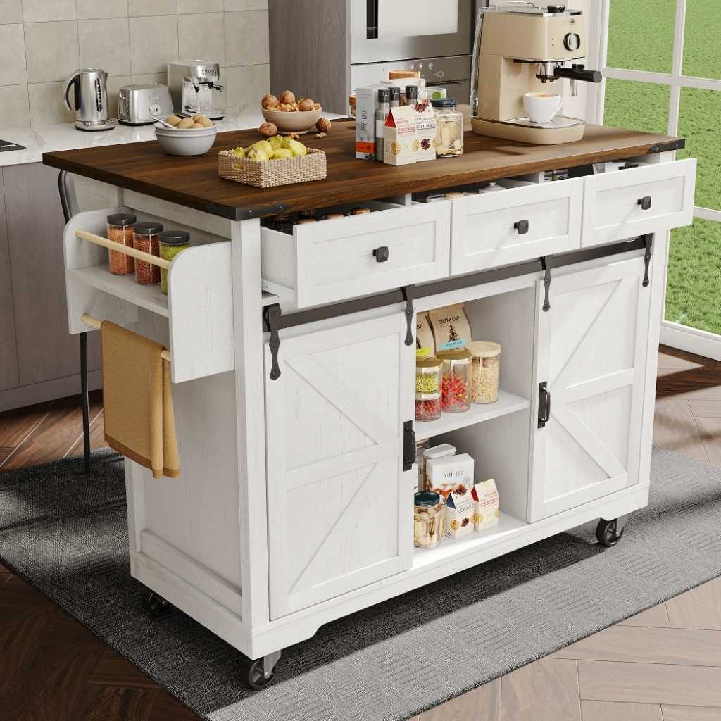 Desserte de cuisine comptoir 140cm preparation repas EasyMove Kitchen