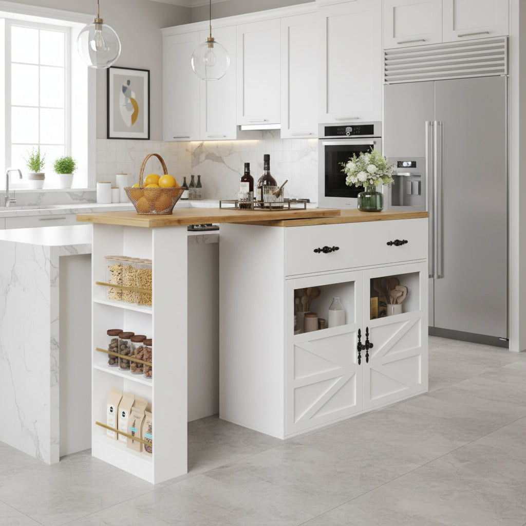 Desserte pour cuisine extensible 138 a 204cm Modula Cuisine