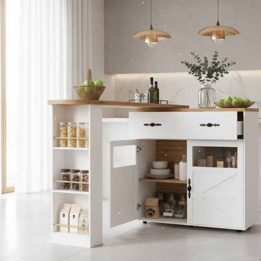 Desserte pour cuisine rotative 360° acces tous angles Modula Cuisine