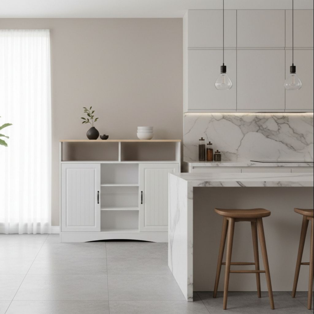 Desserte table cuisine ferme face au mur Maison Atelier