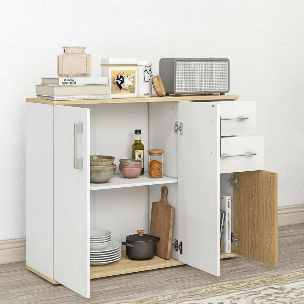 Dessertes de cuisine MDF robuste durable rangement supplémentaire multifonction