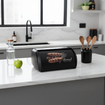 Huche a pain moderne base antidérapante noire stable Black Loft