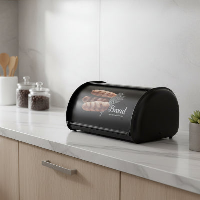 Huche a pain moderne hermétique noire conservation optimale Black Loft