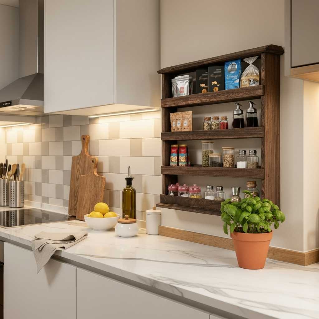Meuble à épices s'intègre tous styles cuisine moderne rustique