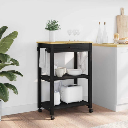 Petite desserte cuisine ustensiles accessibles en un geste Mobile Pin Massif