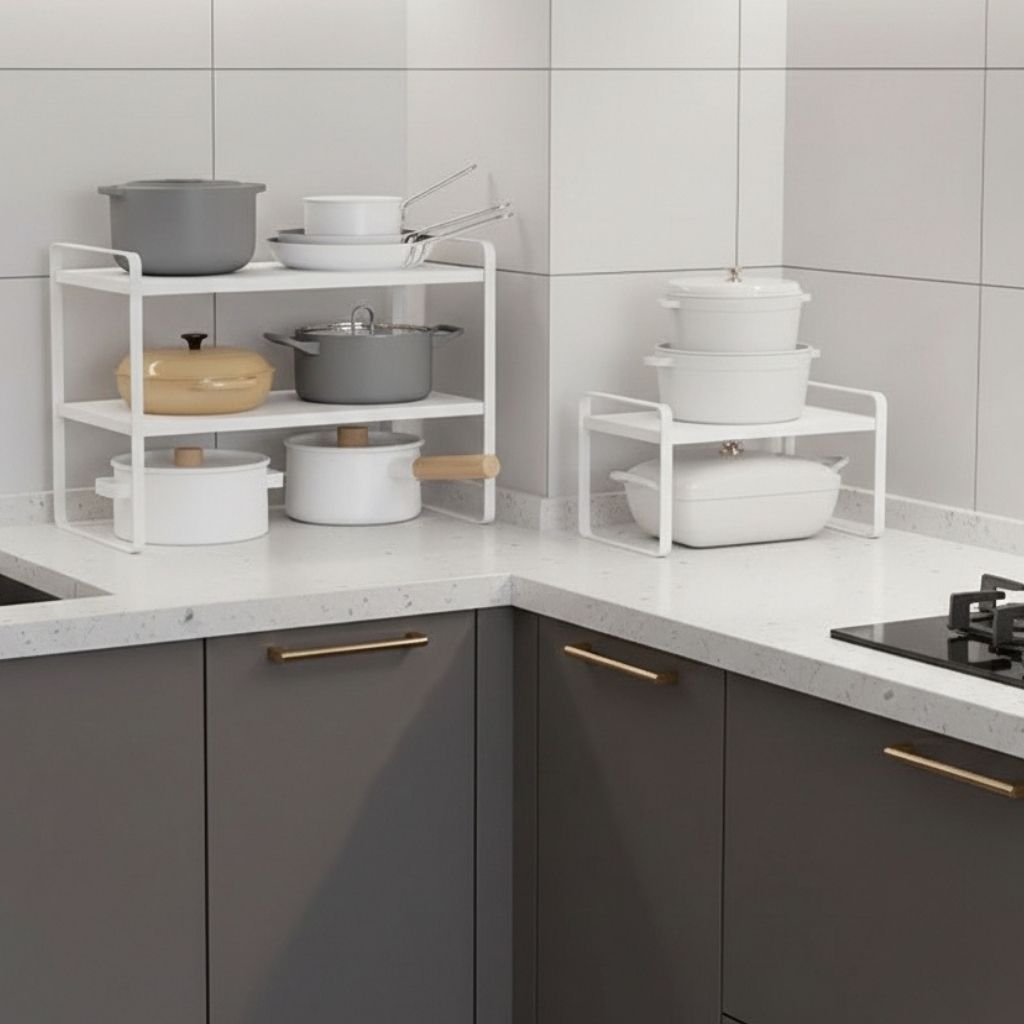 Petite étagère cuisine à poser vaisselles ustensiles rangés Spacestand 30cm