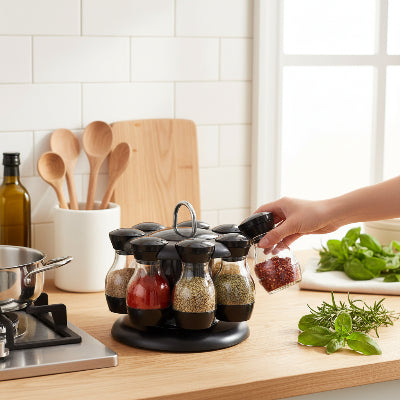 Porte épices 360 pour cuisine organisée Atelier des Épices