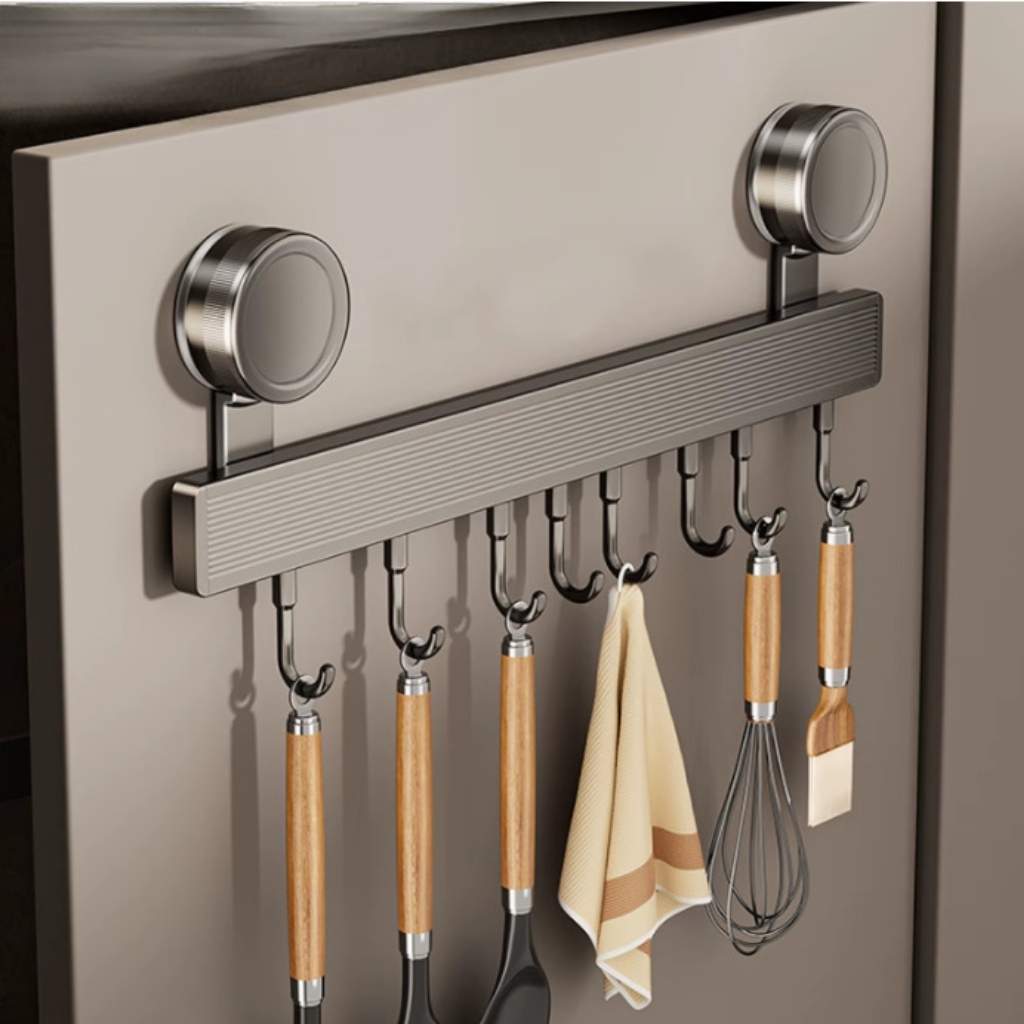 Porte ustensiles cuisine mural ustensiles visibles accessibles regard Aluminium ajustable