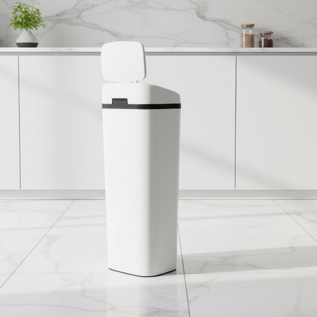 Poubelle haute 50 L automatique sans contact anneau rétention Autovia50