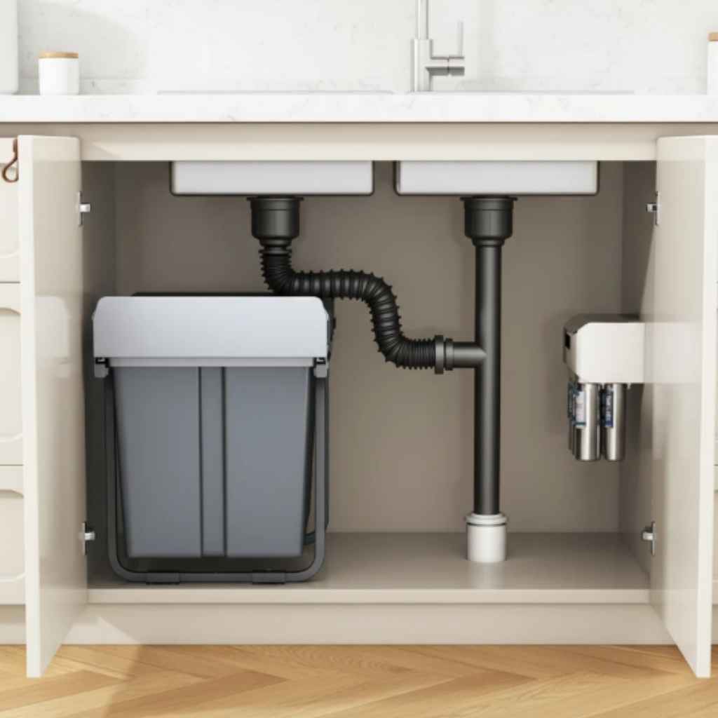 Poubelle sous évier coulissante meuble largeur 40 cm conseillée SlideBinDuo40L