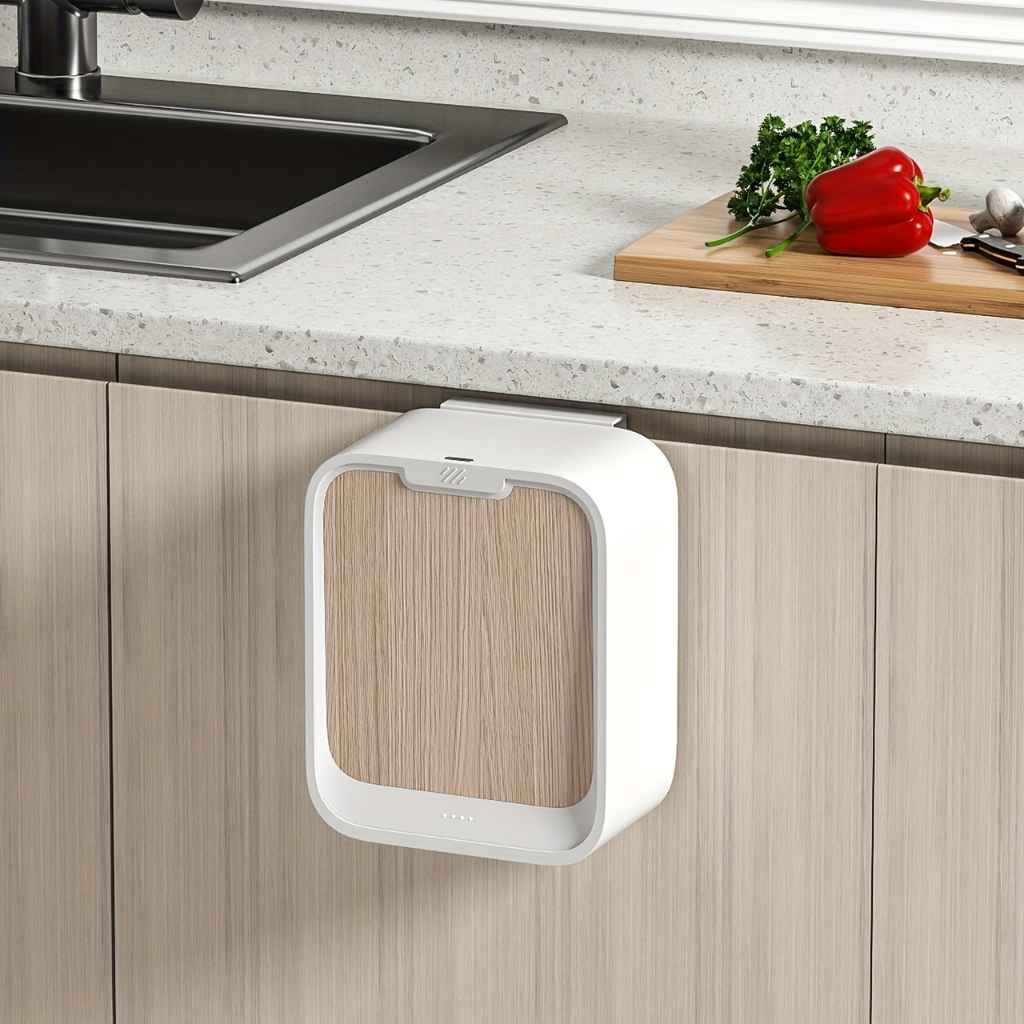 Poubelle sous évier ouverture automatique beige design compact murale TouchFree