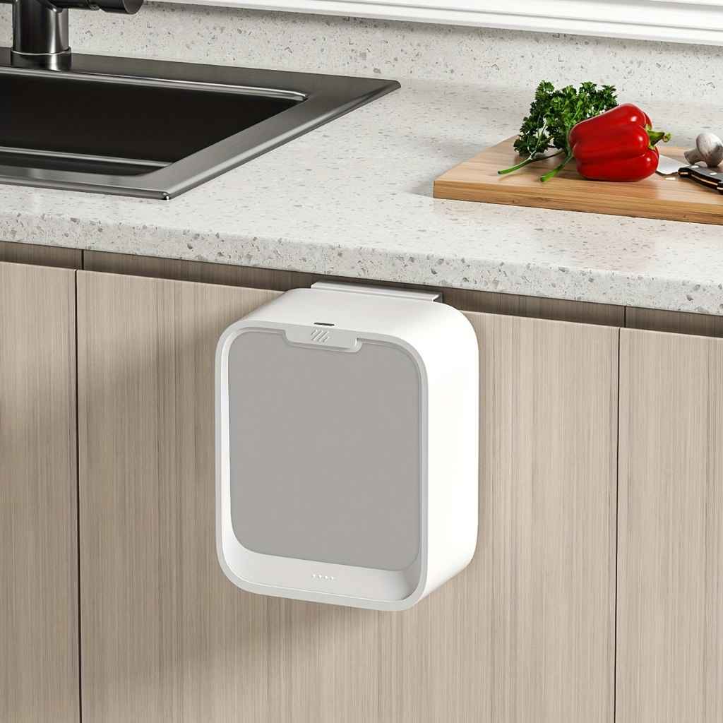 Poubelle sous évier ouverture automatique gris design compact murale TouchFree