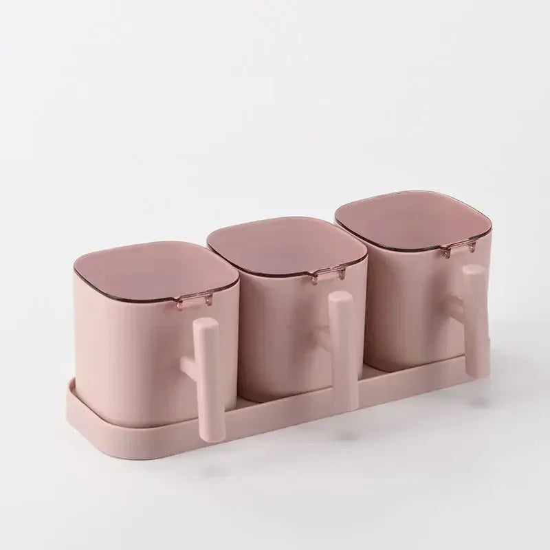 Range epice format 3 boites rose poudre sur plateau SpiceLine