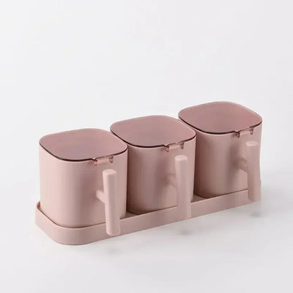 Range epice format 3 boites rose poudre sur plateau SpiceLine
