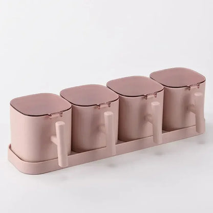 Range epice format 4 boites rose poudre sur plateau SpiceLine