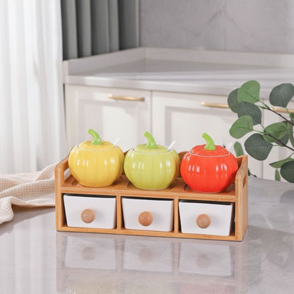 Rangement à épices épice trouvée en quelques secondes pots citrouille AromaColor