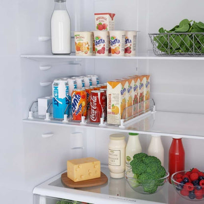 Rangement canettes frigo avec poussoir à ressort 5 rails Maxi5R