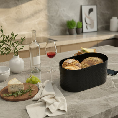 Rangement pain noire pour transport pique-nique Miebox
