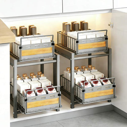 Tiroirs coulissants pour épices et casseroles Tiralia
