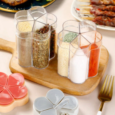 Boîte à épices 5 compartiments couvercle étanche