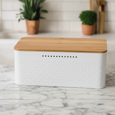 boite a pain couvercle en bambou naturel Bambread