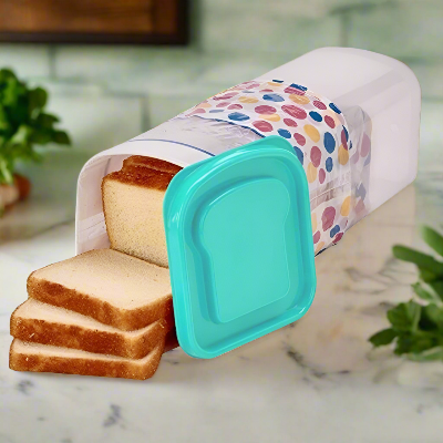 Boîte à pain rectangulaire transparente avec couvercle vert RangeMie
