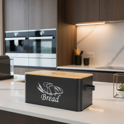 boite a pain style scandinave moderne noir Painelia