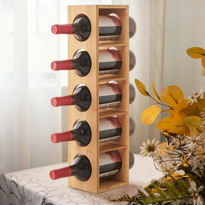 Casier a vin modulable bois clair design épuré Bambuva