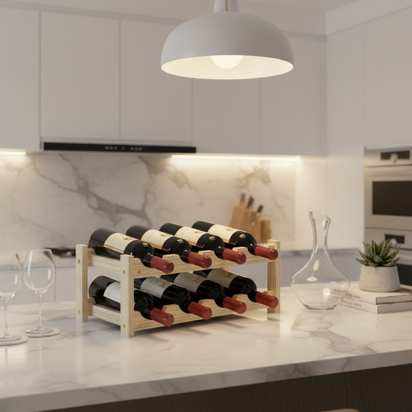 Casier bouteille modulaire 8 bouteilles 2 couches bois VineaGrille